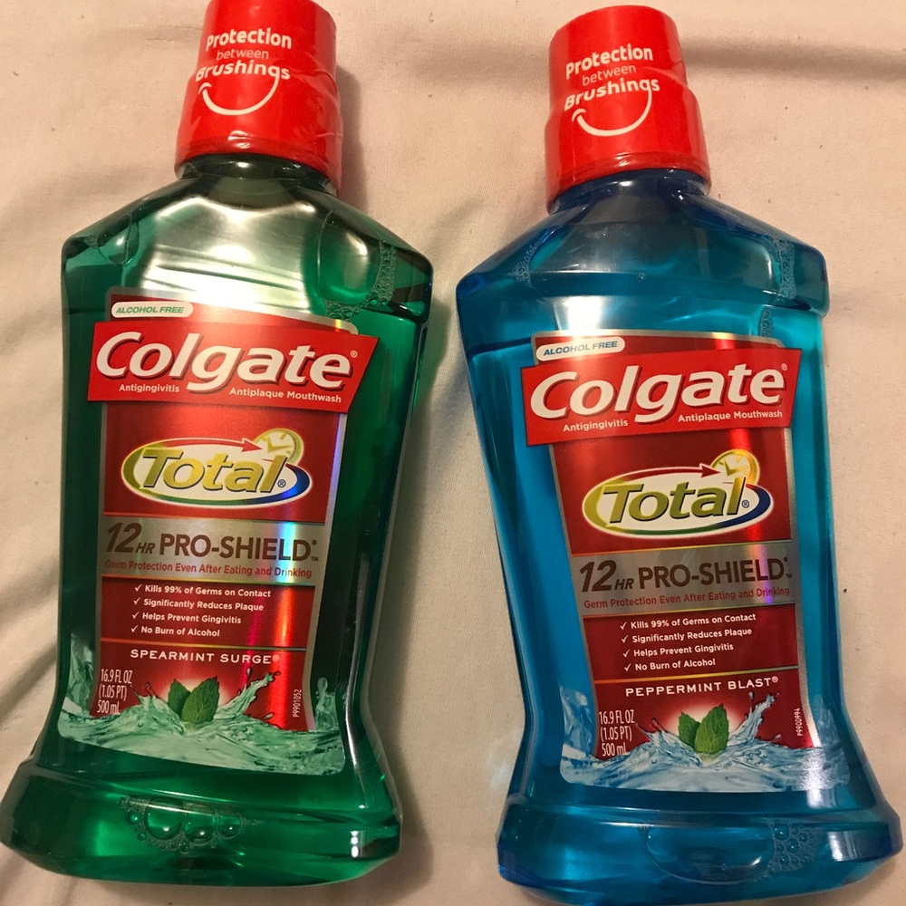 Two mouthwash Colgate total
